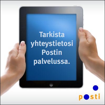 Tarkista Postilla olevat yhteystietosi ja voita iPad!